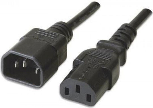 Manhattan IEC C14 - IEC C13 Kabel 1m Schwarz (352673)
