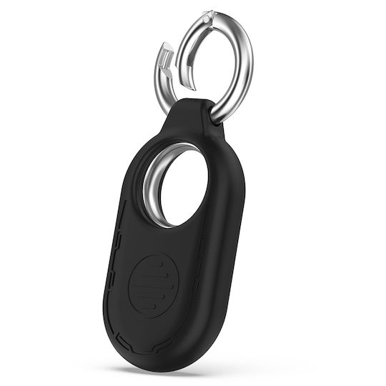 Techsuit Smiling Keychain Cazul Keychain Silicon pentru SmartTag2 în culoarea Negru