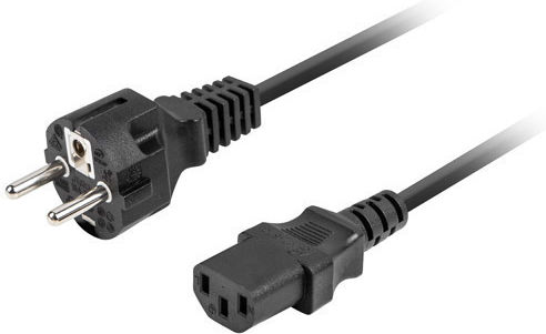 Lanberg Schuko - IEC C13 Cable 1.8m Μαύρο CA-C13C-15CC-0018-BK