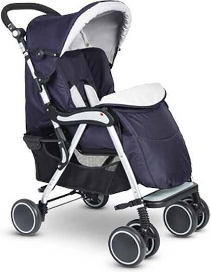 Plebani City Baby Stroller Suitable for Newborn Navy Blue 8.5kg