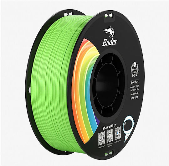 Creality Филамент за 3D принтер PLA+ 1,75 mm Ябълковозелен 1 kg 1 бр. (Spool)
