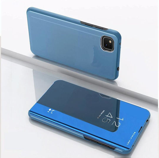 Plated Mirror Horizontal Книга Кожа Син (Realme C11)