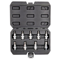 Neo Tools Καρυδάκια με Μύτες Allen και Καρέ Υποδοχής 1/2'' Σετ 9τμχ