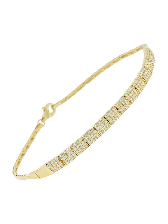 Senzio Belibasakis Damen Armband aus Gold 14K mit Zirkon