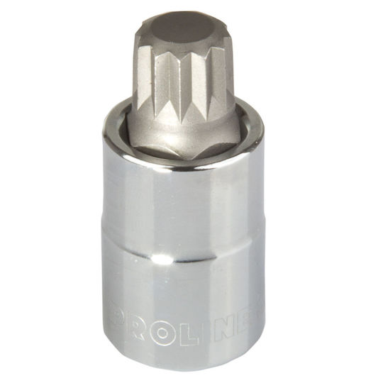 Proline Bit-Stecknuss mit Spline-Bit und Antriebsvierkant 1/2'' Größe M6x100mm 1Stück