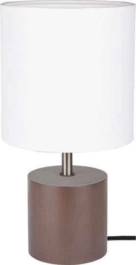 Spot Light Ξύλινο Πορτατίφ για Ντουί E27 με Μαύρο Καπέλο και Βάση