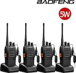 Baofeng Bf-888s Walkie Talkie 5W Black 4pcs