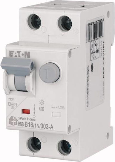 Eaton Differential Coupling Switch Ρελέ Ράγας Διαρροής 16A Διπολικό με Τάση 230V