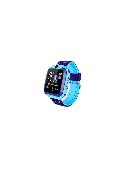 Q19 Kinder Digitaluhr mit Kautschuk/Plastik Armband Blau