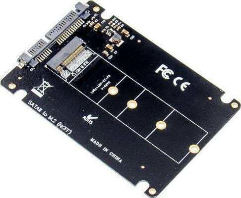 Microconnect 2.5" SATA to M.2 B Key Μαύρο MC-SSDSATACONV1