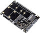 Microconnect 2.5" SATA to M.2 mSATA Adapter Main chip Μαύρο