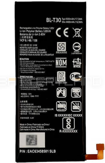 Bl-t30 Съвместима заместителна батерия 4500mAh за LG X Power 2
