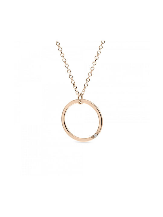 Ekan Necklace from Rose Gold 14K with Diamond