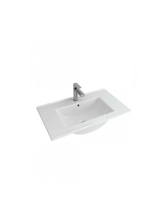 Wattarino Undermount / Vessel Sink Porcelain 80x47cm White