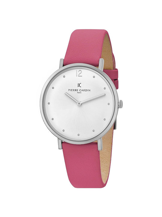 Pierre Cardin Belleville Simplicity Watch with Fuchsia Leather Strap