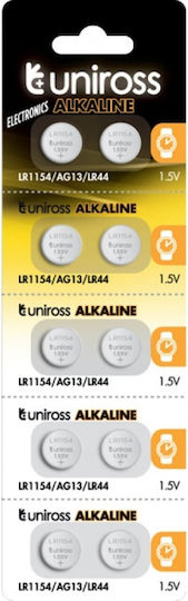 Uniross Αλκαλικές Μπαταρίες Ρολογιών LR44 1.5V 2τμχ