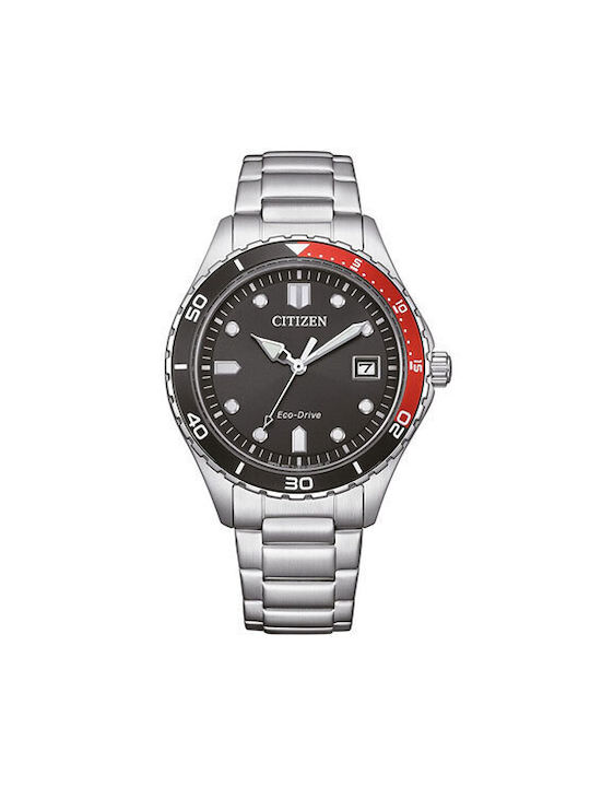 Citizen Eco-drive Watch Battery with Gray Metal Bracelet