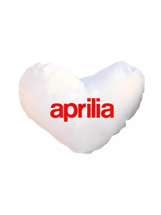 Takeposition Μαξιλάρι Καναπέ I Love Aprilia Λευκό 40x40εκ.