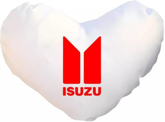Takeposition Μαξιλάρι Καναπέ I Love Isuzu Λευκό 40x40εκ.