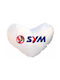 Takeposition Възглавница за Диван I Love Sym Бяла 40x40см