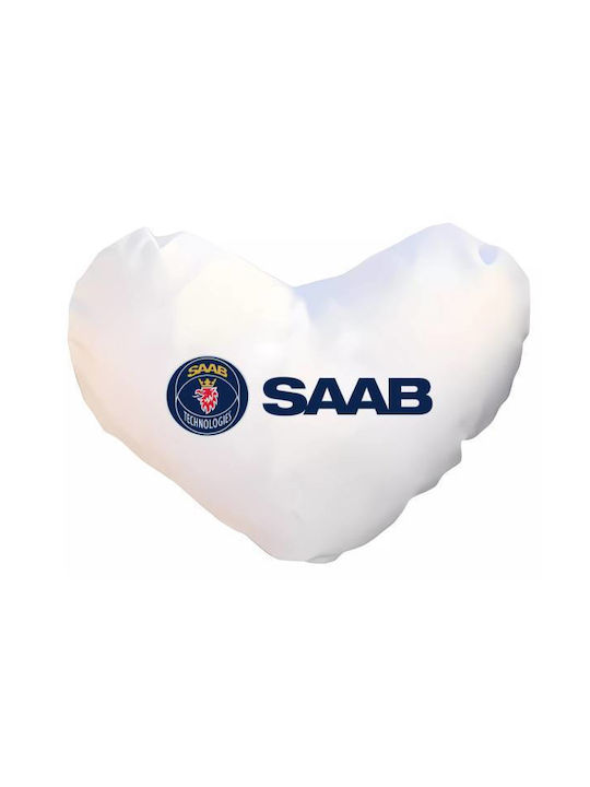 Takeposition Μαξιλάρι Καναπέ I Love Saab Λευκό 40x40εκ.