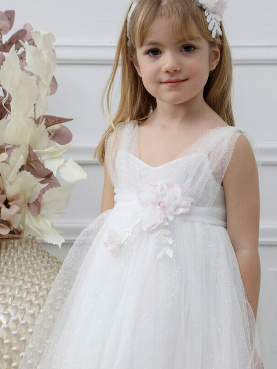 Mi Chiamo White Baptism Dress made of Tulle