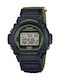 Casio Collection Digital Men's Watch 47mm Chronograph Battery with Black Fabric Strap