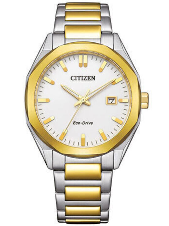 Citizen Ανδρικό Ρολόι 38mm Μπαταρίας με Γκρι Μεταλλικό Μπρασελέ