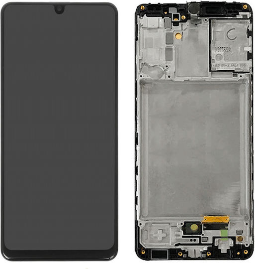 Ersatzbildschirm mit Touch-Mechanismus und Rahmen für SAMSUNG GALAXY A31 A315F Schwarz