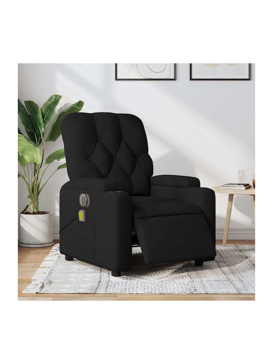 Πολυθρόνα Relax Massage με Υποπόδιο Μαύρη 74x86...
