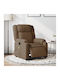 Πολυθρόνα Relax Massage με Υποπόδιο Καφέ 77x95x99cm