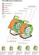 Acar Extension Reel Cord 20m Orange