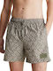 Herren Badebekleidung Shorts Khaki mit Mustern