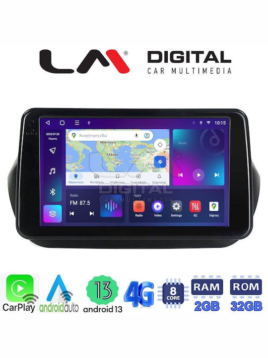 LM Digital Auto-Audiosystem für Peugeot Bipper Fiat Fiorino Citroen Nemo 2008> (Bluetooth/USB/WiFi/GPS/Apple-Carplay/Android-Auto)