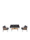 Set Camera De Zi Pentru Exterior Drimm 4 Piese Antracit Cu Perne