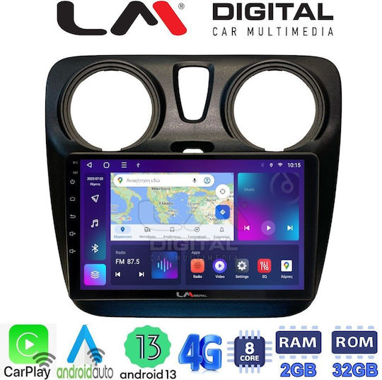 LM Digital Ηχοσύστημα Αυτοκινήτου για Renault Dokker Dacia Dokker 2012 > (Bluetooth/USB/WiFi/GPS/Apple-Carplay/Android-Auto)