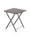 Alma Sitting Room Outdoor Foldable Metal Table Black 40x40x45cm