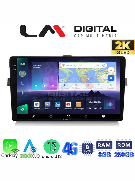 LM Digital Ηχοσύστημα Αυτοκινήτου για Toyota Auris 2007 > 2012 (Bluetooth/USB/WiFi/GPS/Android-Auto)