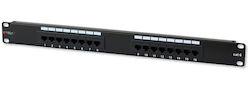 Techly Пач Панел За Rack 1U 19" 16 Порта Cat6 Черен