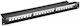 Microconnect Panou Patch Neecranat pentru Rack 19" 24 Porturi cat6 Negru