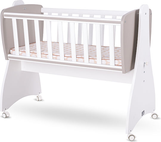 Lorelli Cradle First Dreams with Side Opening and Wheels White/String