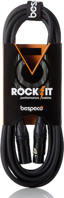 Bespeco Cablu XLR de sex masculin - XLR de sex feminin Negru 1m (RKMB100)