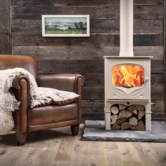 Charnwood The Bembridge High Legs Steel Wood Stove 5kW Soft Green