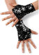 Karneval Handschuhe Schwarz mit Pailletten 1Stück