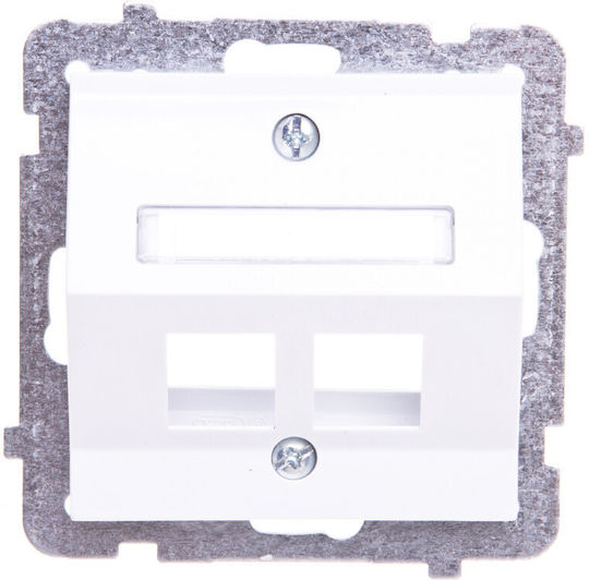 Ospel Netzsteckdose RJ45 in Weiß Farbe GPK-2GS P 00