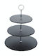 Kitchen Craft Πέτρινη Εταζέρα 3 Ορόφων Μαύρη Π28.5xΜ28.5xΥ34.5cm