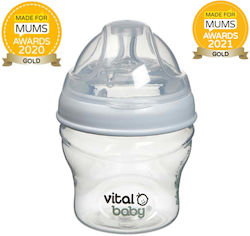 Vital Baby Sticlă de Plastic pentru Bebeluși Anti-Colici cu Tetină de Silicon pentru 0+, 0+ m, luni 150ml 1buc