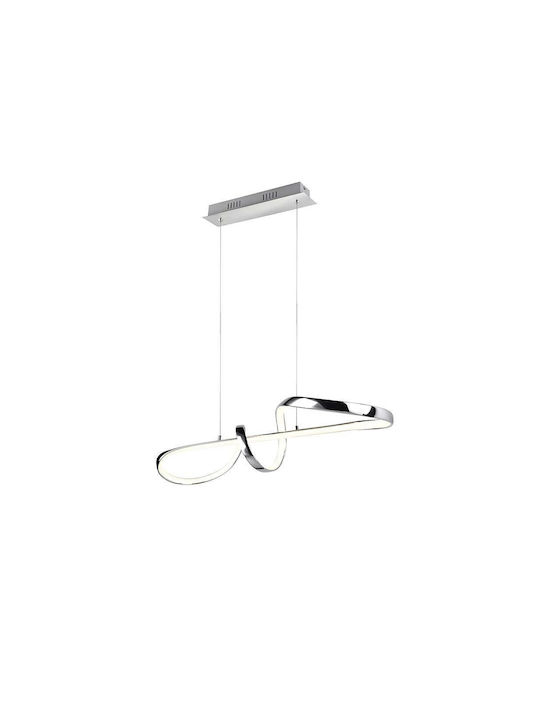 Trio Lighting Pendant Light Rail with Natural White Light Silver