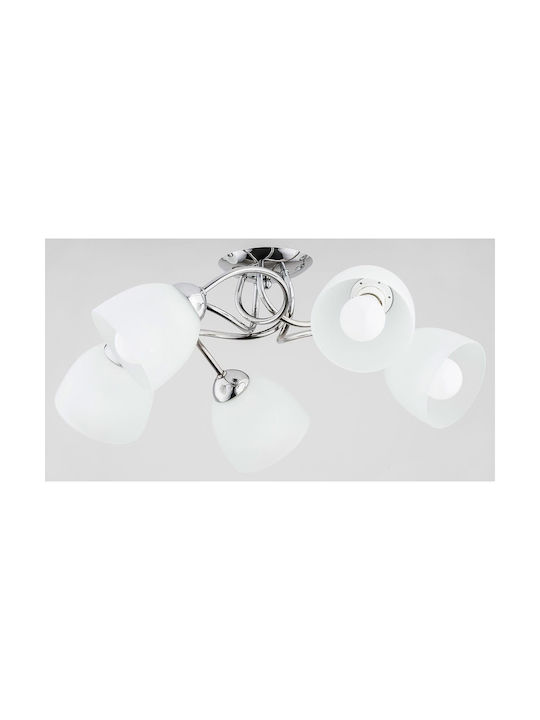 Alfa Pendant Light Silver for 5 Bulbs E27 68cm