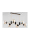 Alfa Pendant Light Black for 10 Bulbs E14, E.14 96x57cm